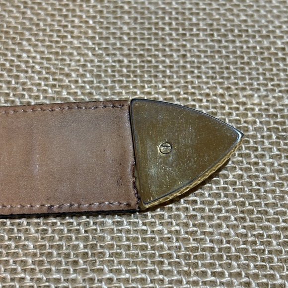 Mezlan Men's Leather Dress Belt Black Made in Spain Sz 40 2-Tone Buckle 1¼" Wide - Picture 5 of 13